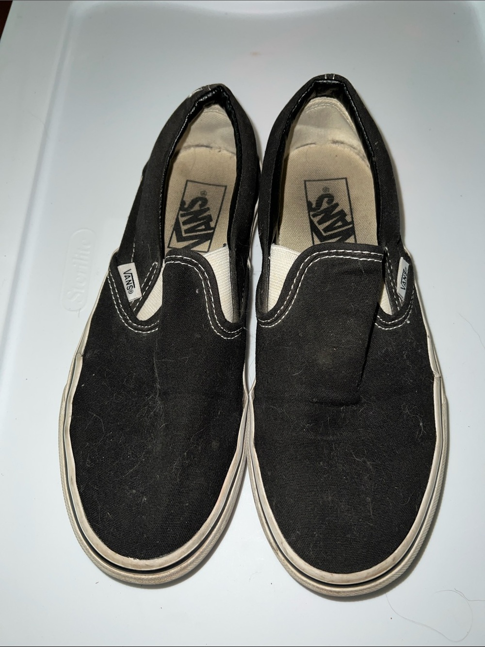 Vans Black Slip-On Canvas Sneakers for Women